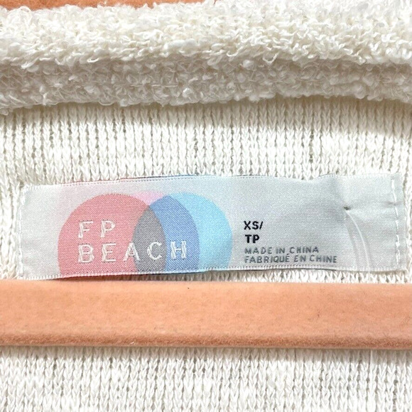 Free People Beach Sweater Womens Extra Small Cream Cozy Fall Minimalist Basic - Picture 5 of 11